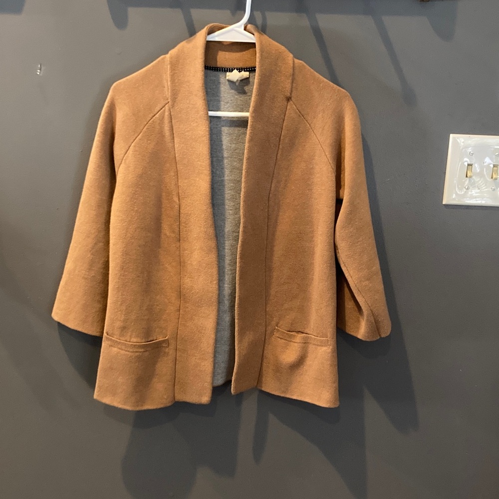 Anthropologie Moth Rizzo belted camel cardigan size great condition - Picture 3 of 8